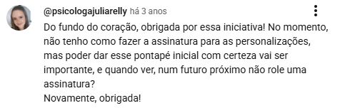 Depoimento 4 de aluno sobre o Moodle gratuito EnsineOnline